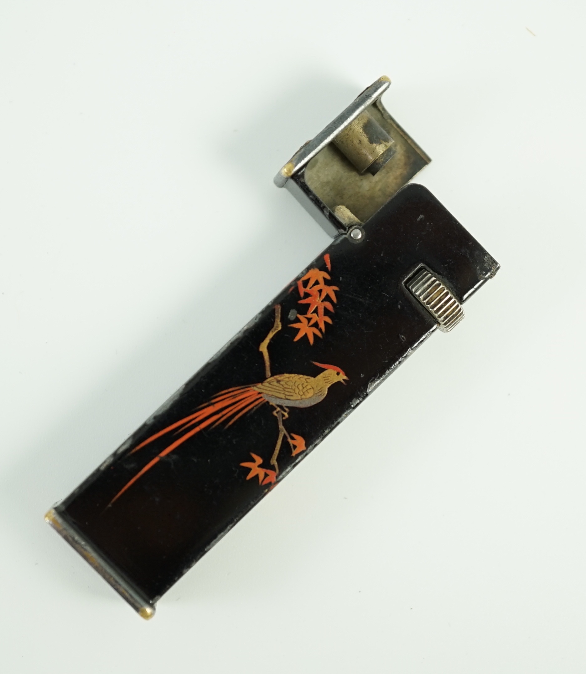 A Dunhill Namiki maki-e (lacquer) tallboy lighter, c.1930, 6.4 cm high